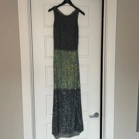 Size medium, silver, London designer dress.